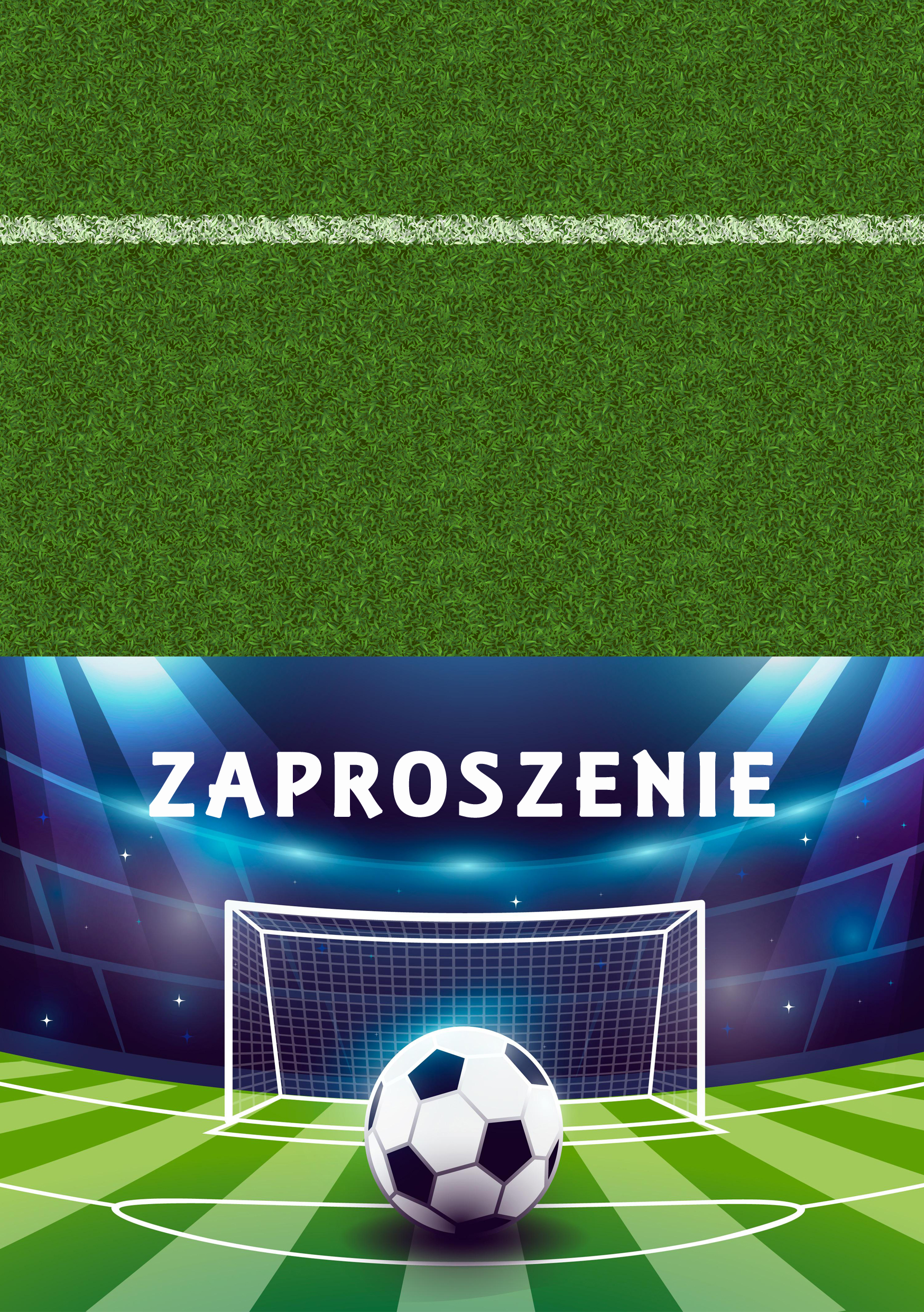 Zaproszenia na urodziny dla dzieci urodzinowe piłka boisko