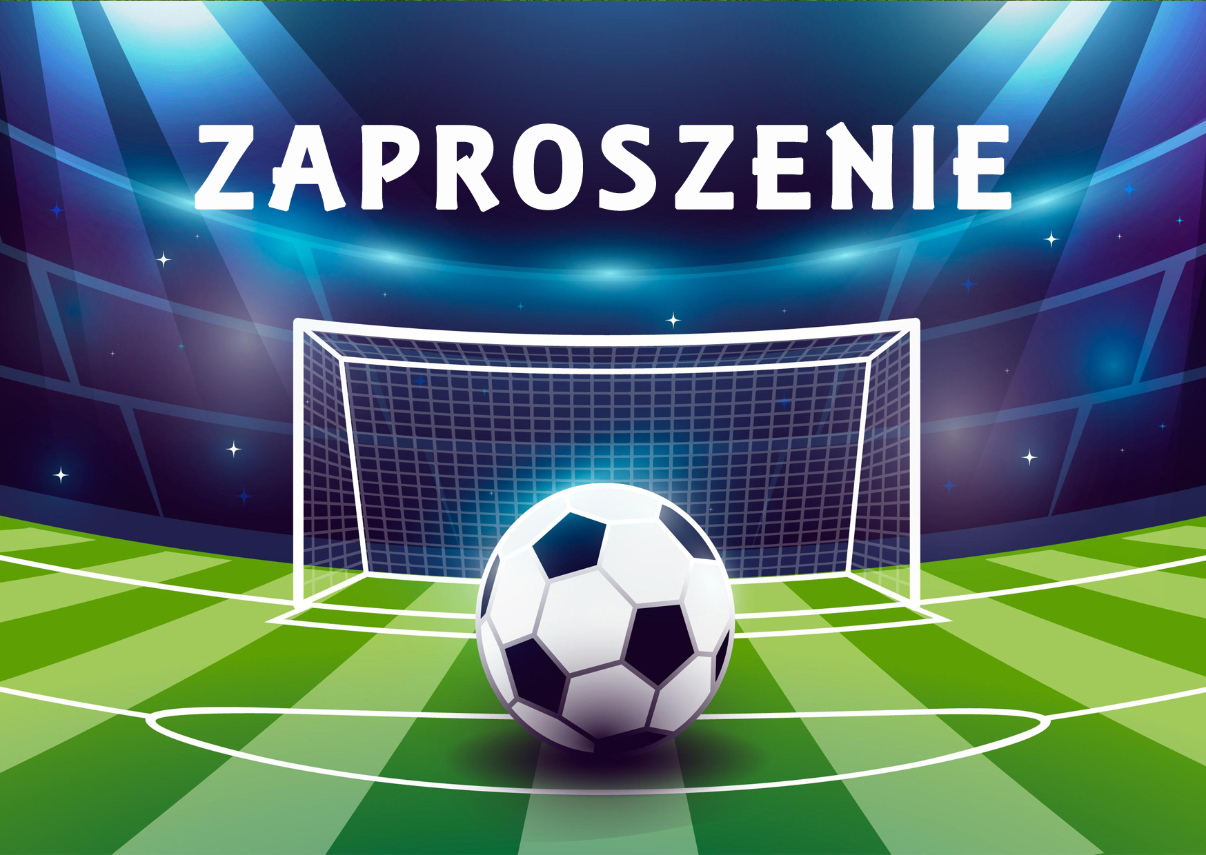 Zaproszenia na urodziny dla dzieci urodzinowe piłka boisko