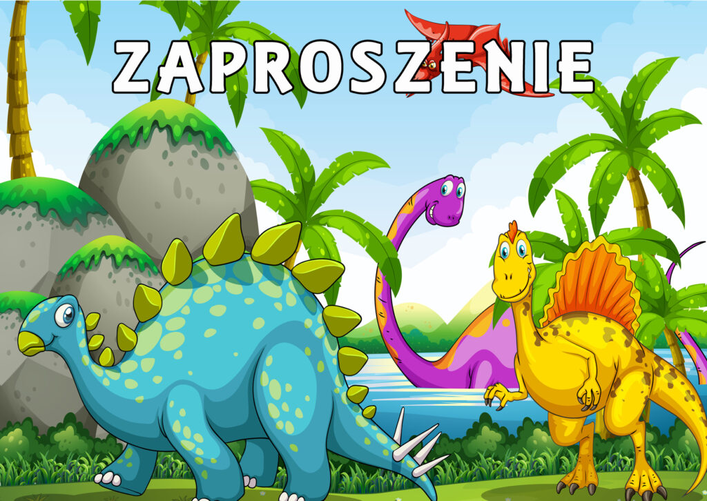 Zaproszenia na urodziny dla dzieci urodzinowe dinozaury
