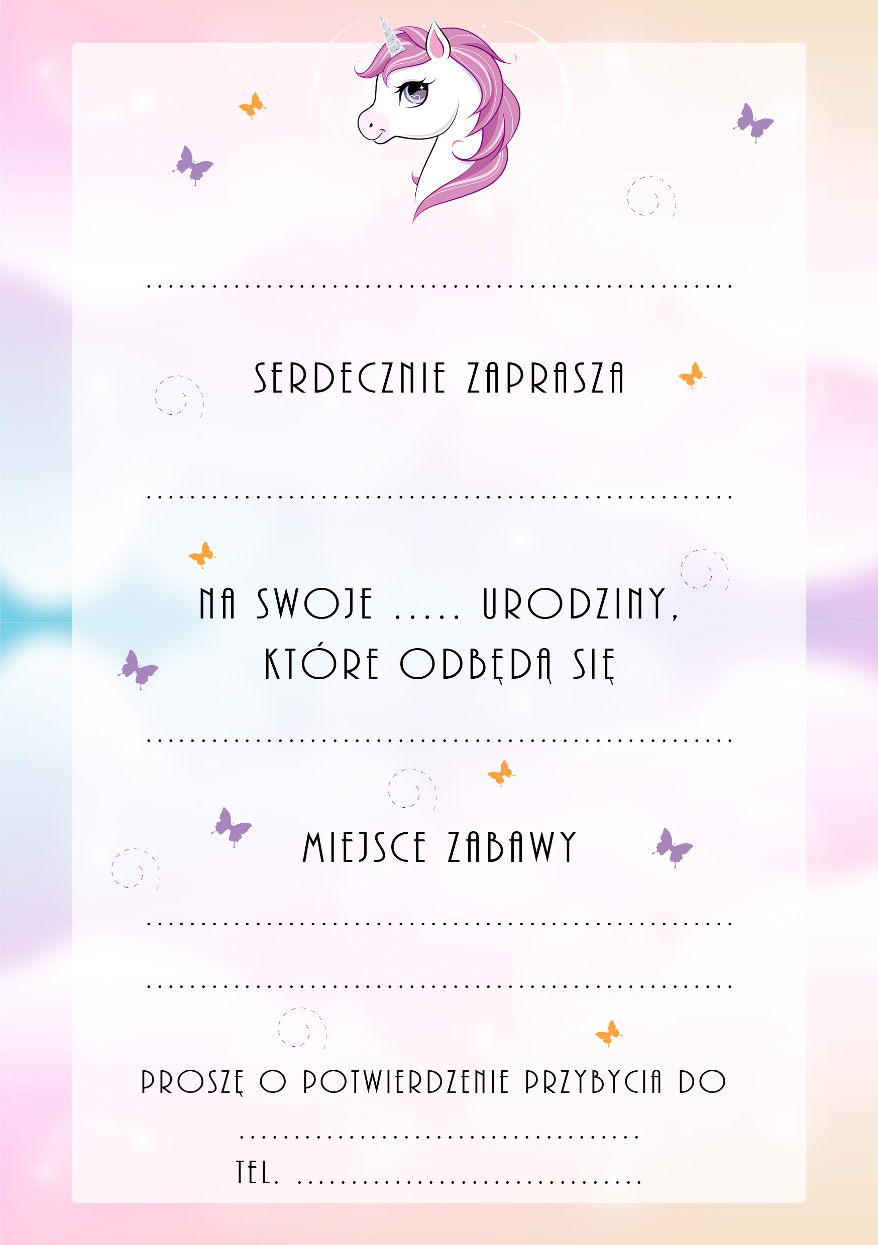Zaproszenia na urodziny dla dzieci urodzinowe zwierzątka