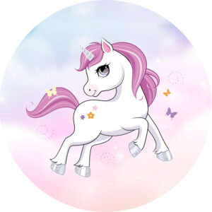 Naklejki 4 cm dla dzieci jednorożec unicorn