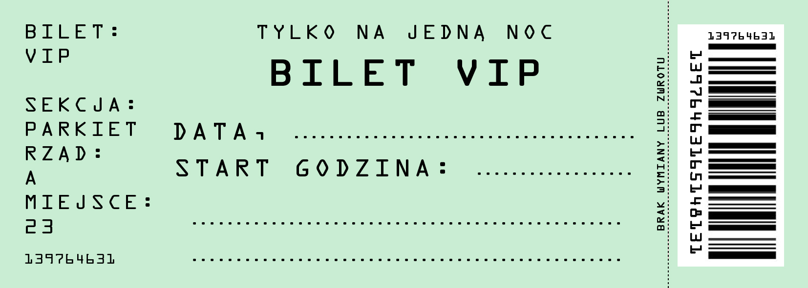 Zaproszenia na urodziny 18 20 30 40 50 60 bilet vip 24 szt