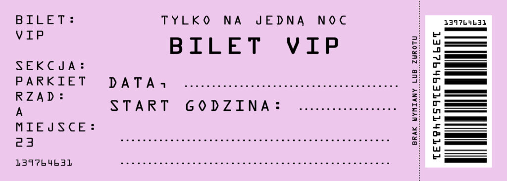 Zaproszenia na urodziny 18 20 30 40 50 60 bilet vip 24 szt