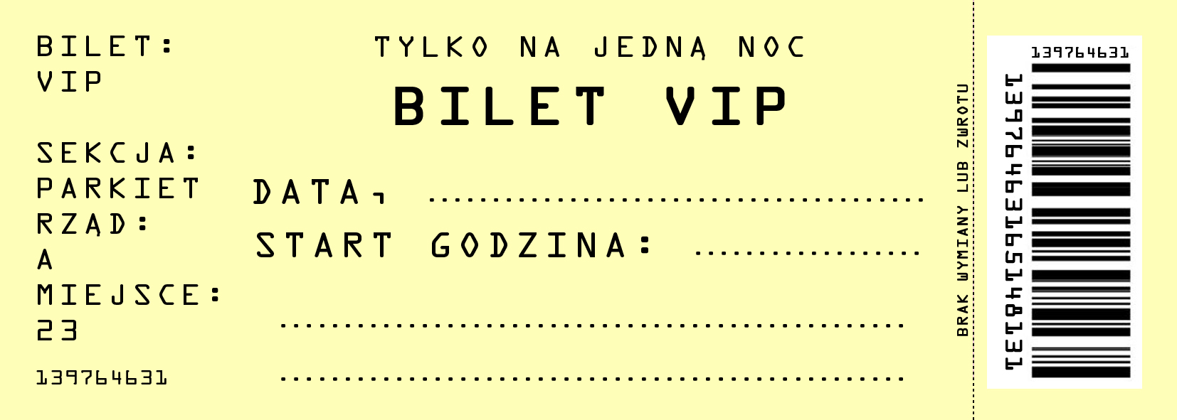 Zaproszenia na urodziny 18 20 30 40 50 60 bilet vip 24 szt
