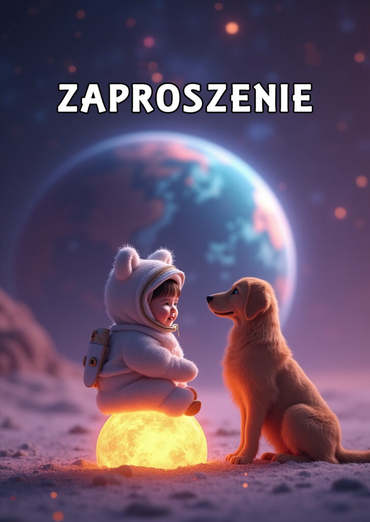 Zaproszenia na urodziny dla dzieci urodzinowe kosmos kosmonauta planety