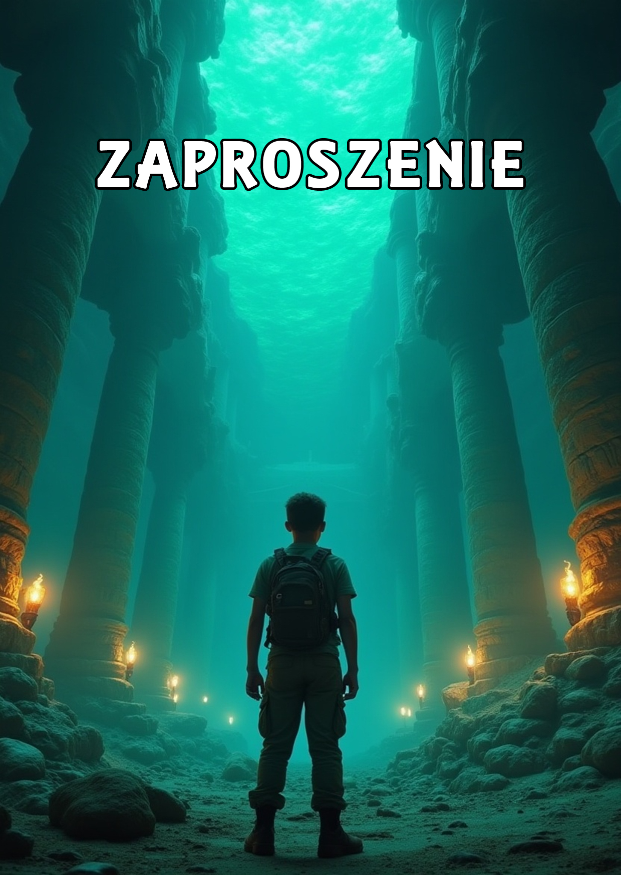 Zaproszenia na urodziny dla dzieci urodzinowe ocean odkrywca atlantyda