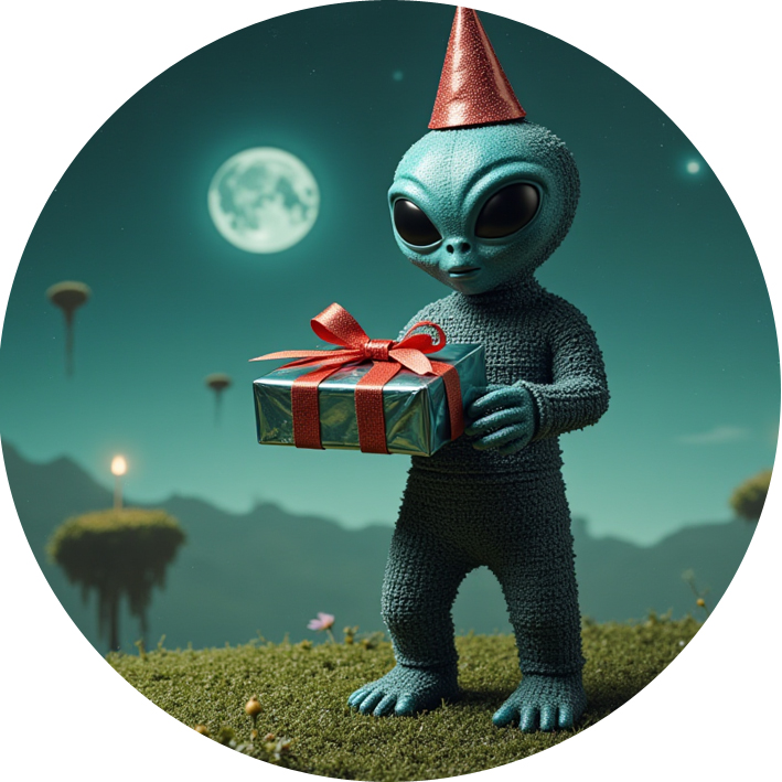 Naklejki 4 cm #0250 [kosmos ufo ufoludek obcy] - Zaproszenia urodzinowe ...